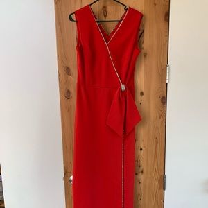VALENTINES VINTAGE red sleeveless wrap dress!